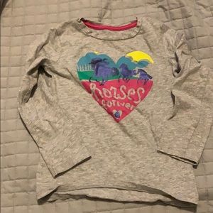 Long sleeved, gray shirt!